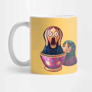 Screaming Matryoshka Doll Mug